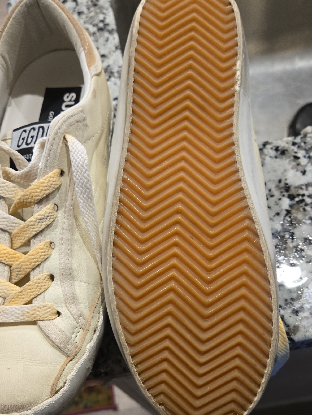 Cream Low-Top Women’s Sneakers with Gum Sole